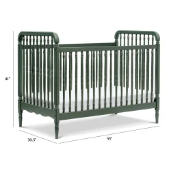 Hot Liberty 3-in-1 Convertible Spindle Crib With Conversion Kit - Forest Green Cribs & Mattresses|Cribs & Mattresses