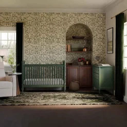 Hot Liberty 3-in-1 Convertible Spindle Crib With Conversion Kit - Forest Green Cribs & Mattresses|Cribs & Mattresses