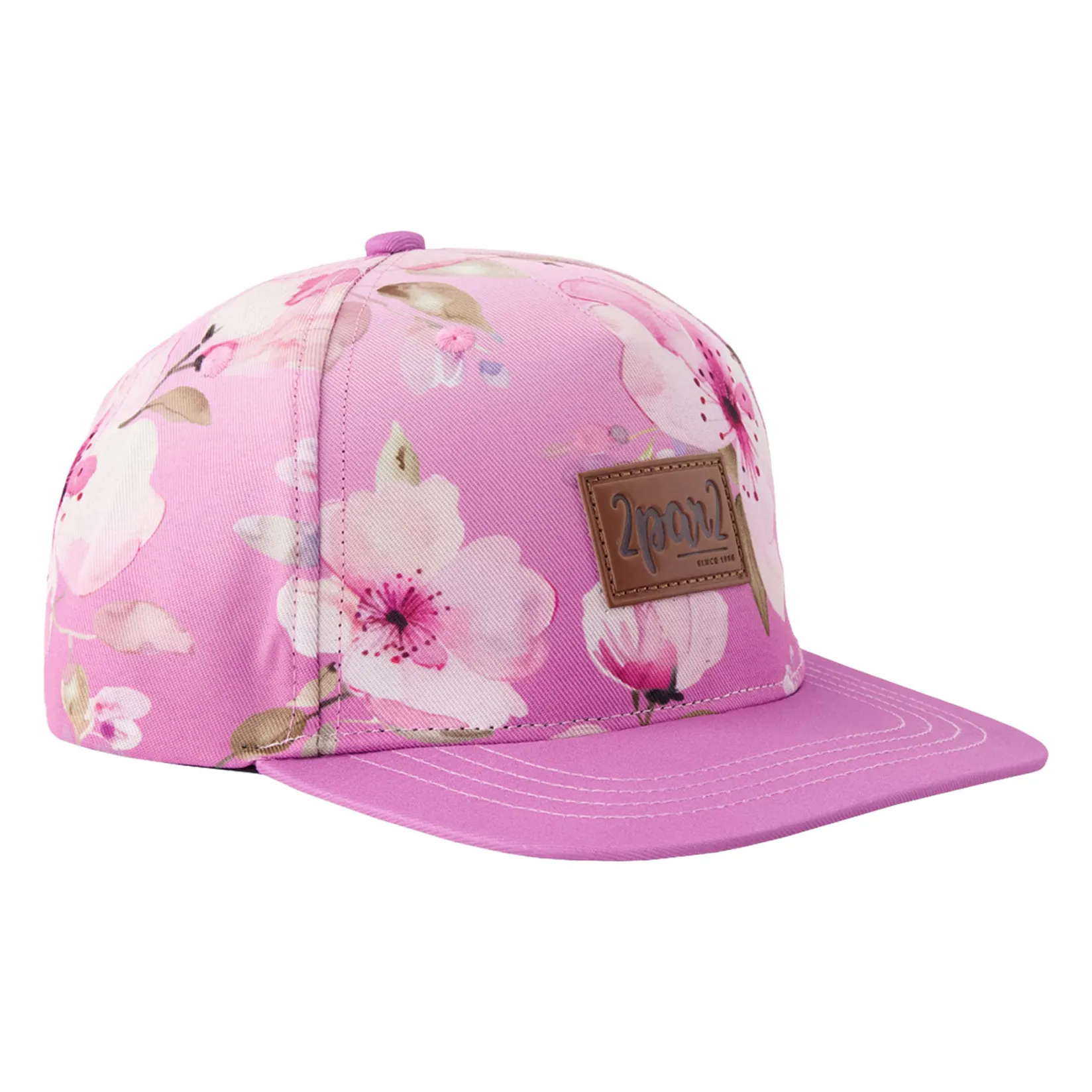 Hats & Caps>Deux par Deux Flowers Cap 3-14 Lilac