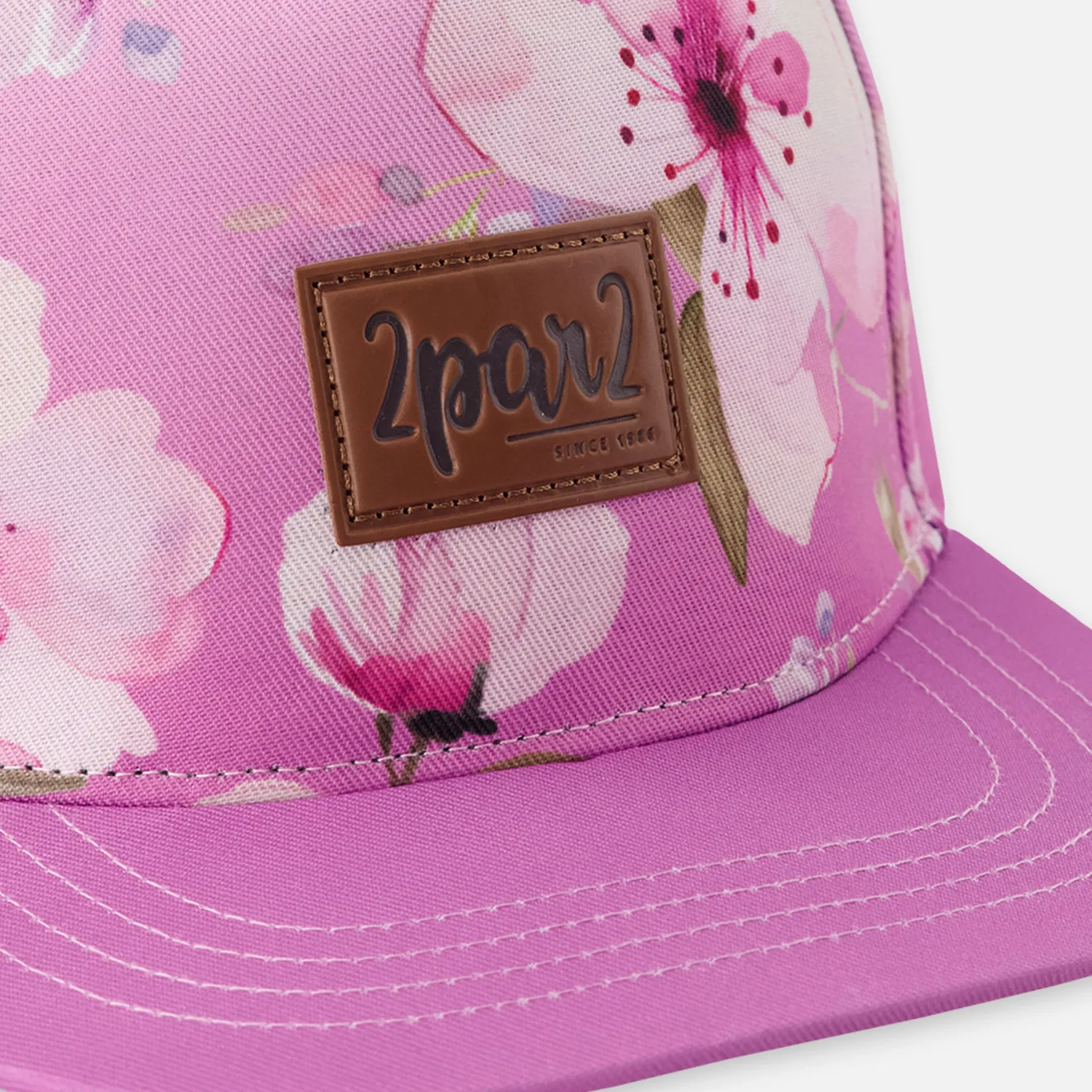 Hats & Caps>Deux par Deux Flowers Cap 3-14 Lilac