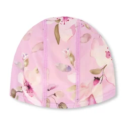 Best Lilac Flowers Swim Cap 3-14 Kids Swimsuits