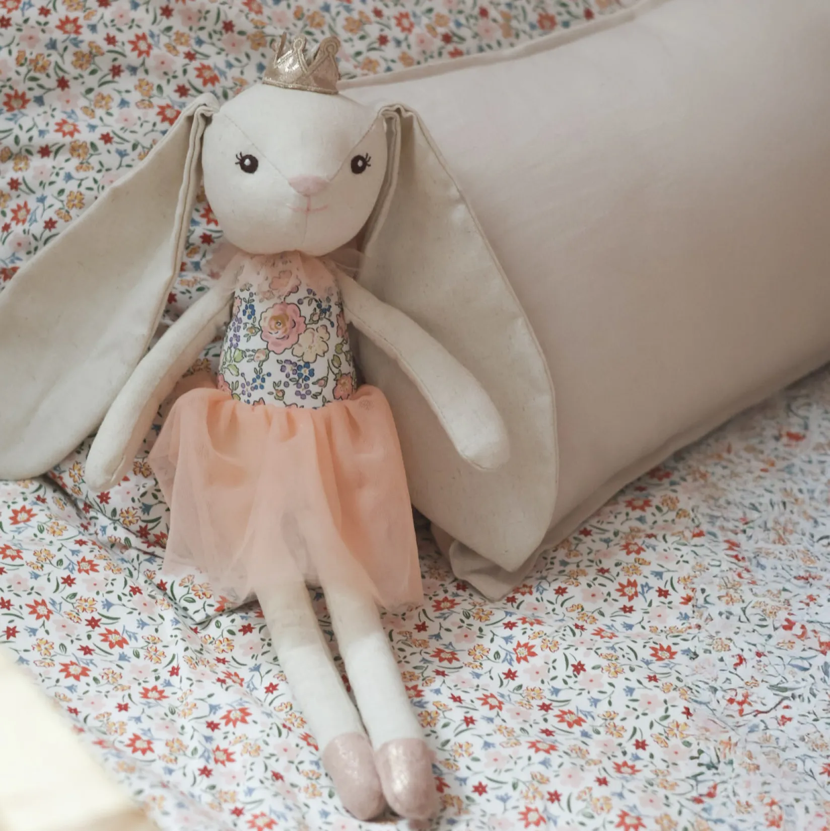 Plush Toys>Bebe Confort Linen Bunny Ballerina Dress