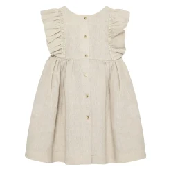 Dresses & Rompers>Huttelihut Linen Dress 2-8 Beige
