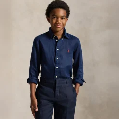 Hot Linen Sport Shirt 8-16y Kids/BOY Tops