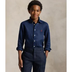Hot Linen Sport Shirt 8-16y Kids/BOY Tops