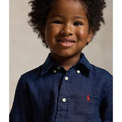 Sale Linen Sport Shirt 2-7y Kids/BOY Tops