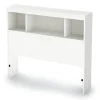 Twin, Full & Queen Beds>South Shore Litchi Twin Bookcase Headboard - Pure White