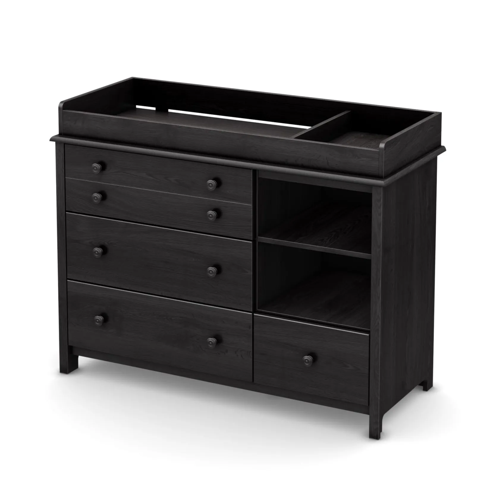 Sale Little Smileys Changing Table with Station - Gray Oak Changing Tables