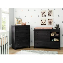 Sale Little Smileys Changing Table with Station - Gray Oak Changing Tables