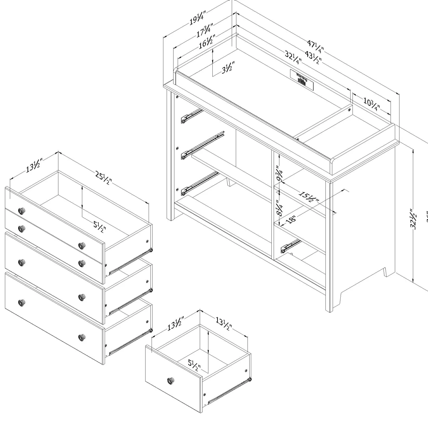 Sale Little Smileys Changing Table with Station - Gray Oak Changing Tables