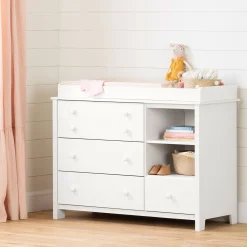 Changing Tables>South Shore Little Smileys Changing Table with Station - Pure White