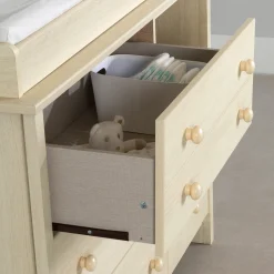 Sale Little Smileys Changing Table with Removable Station - Bleached Oak Changing Tables