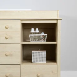 Sale Little Smileys Changing Table with Removable Station - Bleached Oak Changing Tables