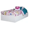 Discount Logik Twin bed with 3 Drawers - White Twin, Full & Queen Beds