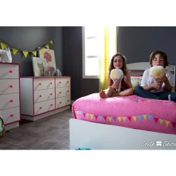 Discount Logik Twin bed with 3 Drawers - White Twin, Full & Queen Beds