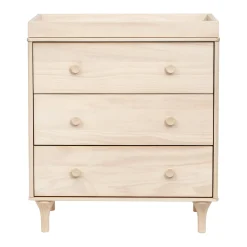 Best Lolly 3-Drawer Changer Dresser with Removable Changing Tray - Washed Natural Changing Tables
