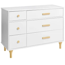 Discount Lolly 6-Drawer Double Dresser - White / Natural Storage Furniture