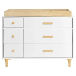 Discount Lolly 6-Drawer Double Dresser - White / Natural Storage Furniture