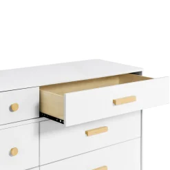 Discount Lolly 6-Drawer Double Dresser - White / Natural Storage Furniture