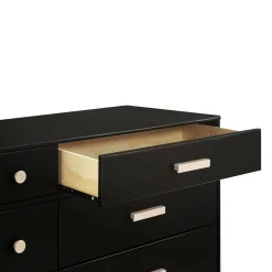 Lolly 6-Drawer Double Dresser - Black / Washed Natural Storage Furniture