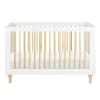 Cribs & Mattresses|Cribs & Mattresses>Babyletto Lolly 3-in-1 Convertible Crib with Toddler Bed Conversion - White / Natural