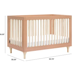 Hot Lolly 3-in-1 Convertible Crib with Toddler Bed Conversion - Canyon / Washed Natural Cribs & Mattresses|Cribs & Mattresses