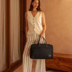 Handbags & Purses|Diaper Bags>Lambert London- Recycled Nylon Black Bag