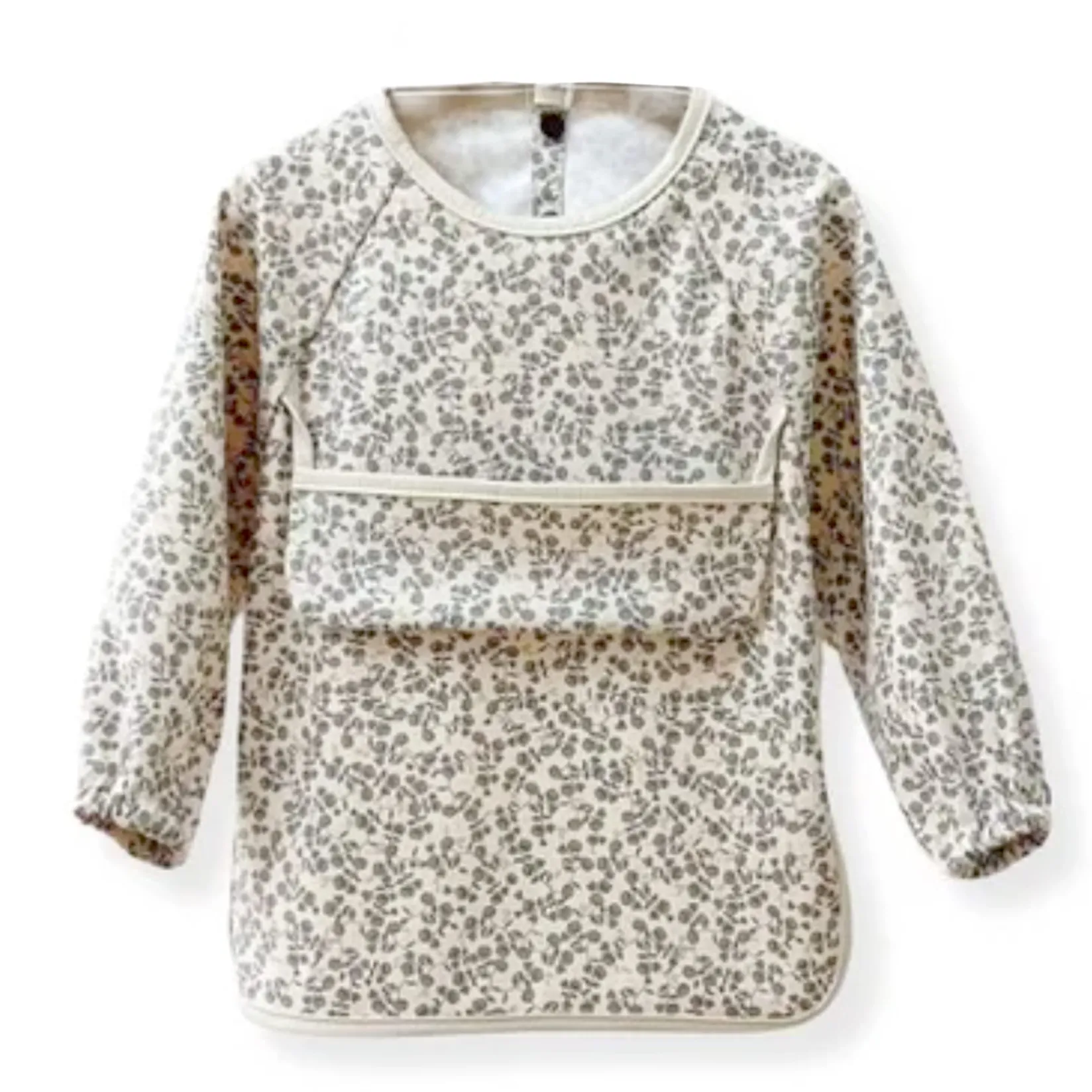 Breastfeeding|Bibs>Bulle Long Sleeve Waterproof Bib - Antique Flowers