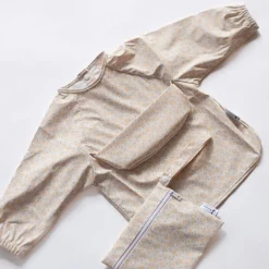 Breastfeeding|Bibs>Micasso Long Sleeved Bib With Integrated Pocket 6-24m - Flower Yellow