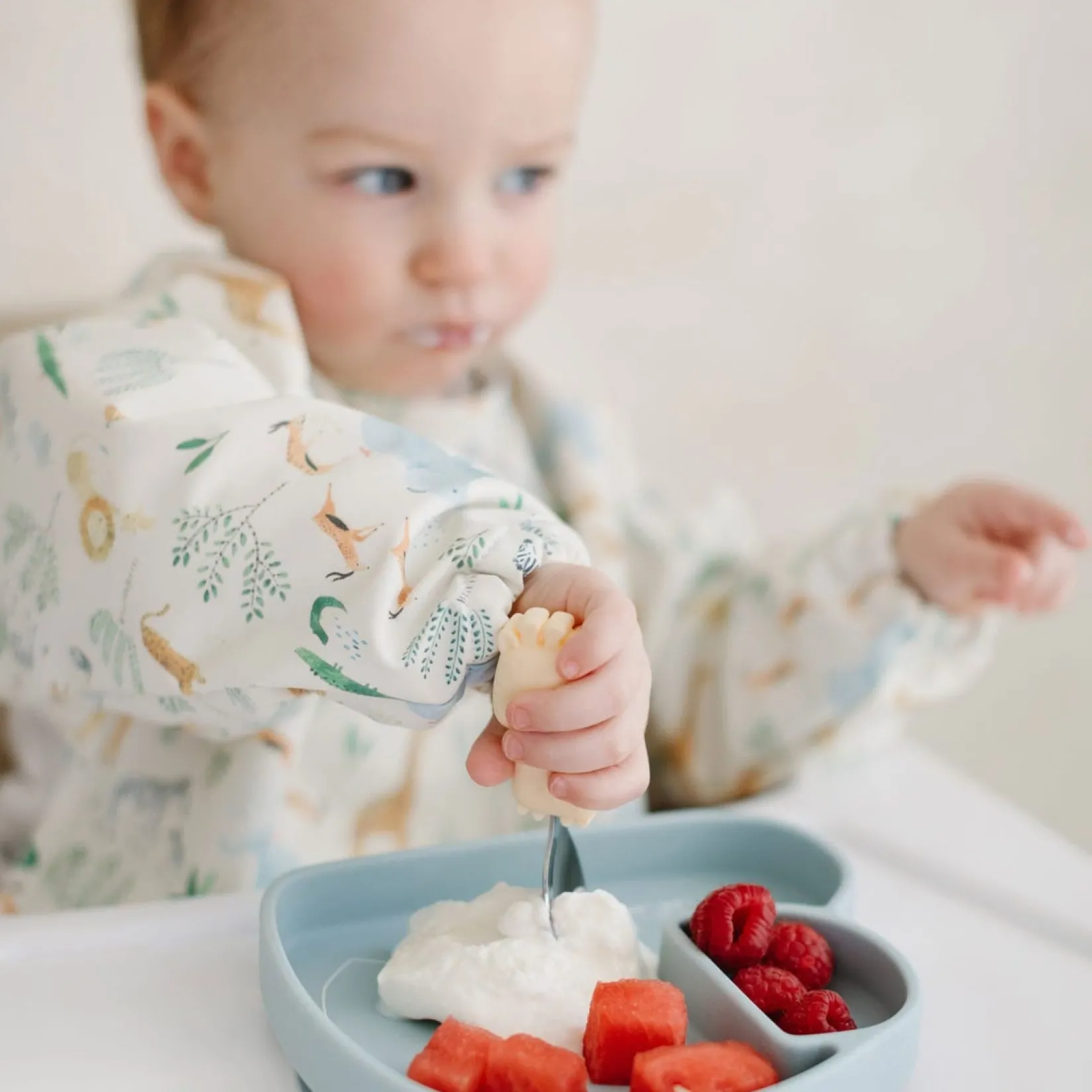 Long Sleeves Waterproof Bib - Safari Kids Breastfeeding|Bibs
