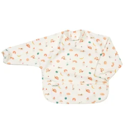 Breastfeeding|Bibs>Loulou Lollipop Long Sleeves Waterproof Bib - French Breakfast