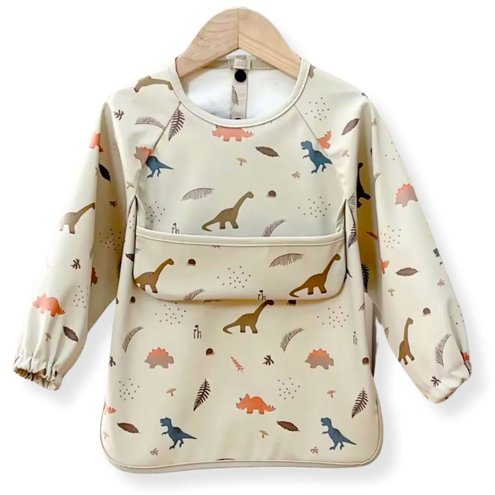 Long-Sleeved Bib - Dinosaur Kids Breastfeeding|Bibs