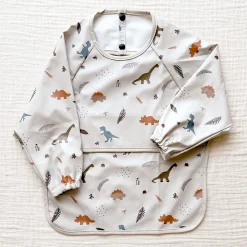 Long-Sleeved Bib - Dinosaur Kids Breastfeeding|Bibs