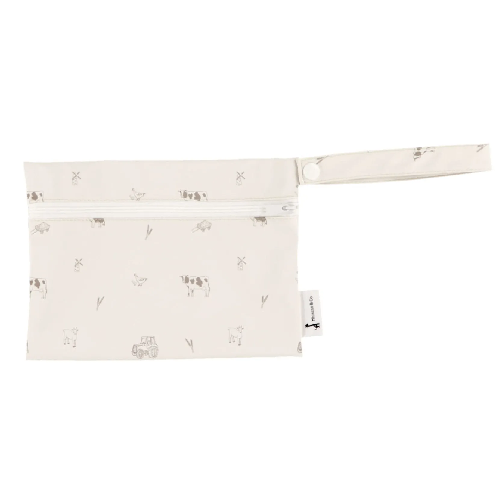 Bibs|Breastfeeding>Micasso Long-sleeved Bib with integrated pocket 6-24m - Farm