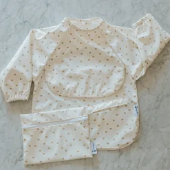 Breastfeeding|Bibs>Micasso Long-sleeved Bib with integrated pocket 6-24m - Little bear