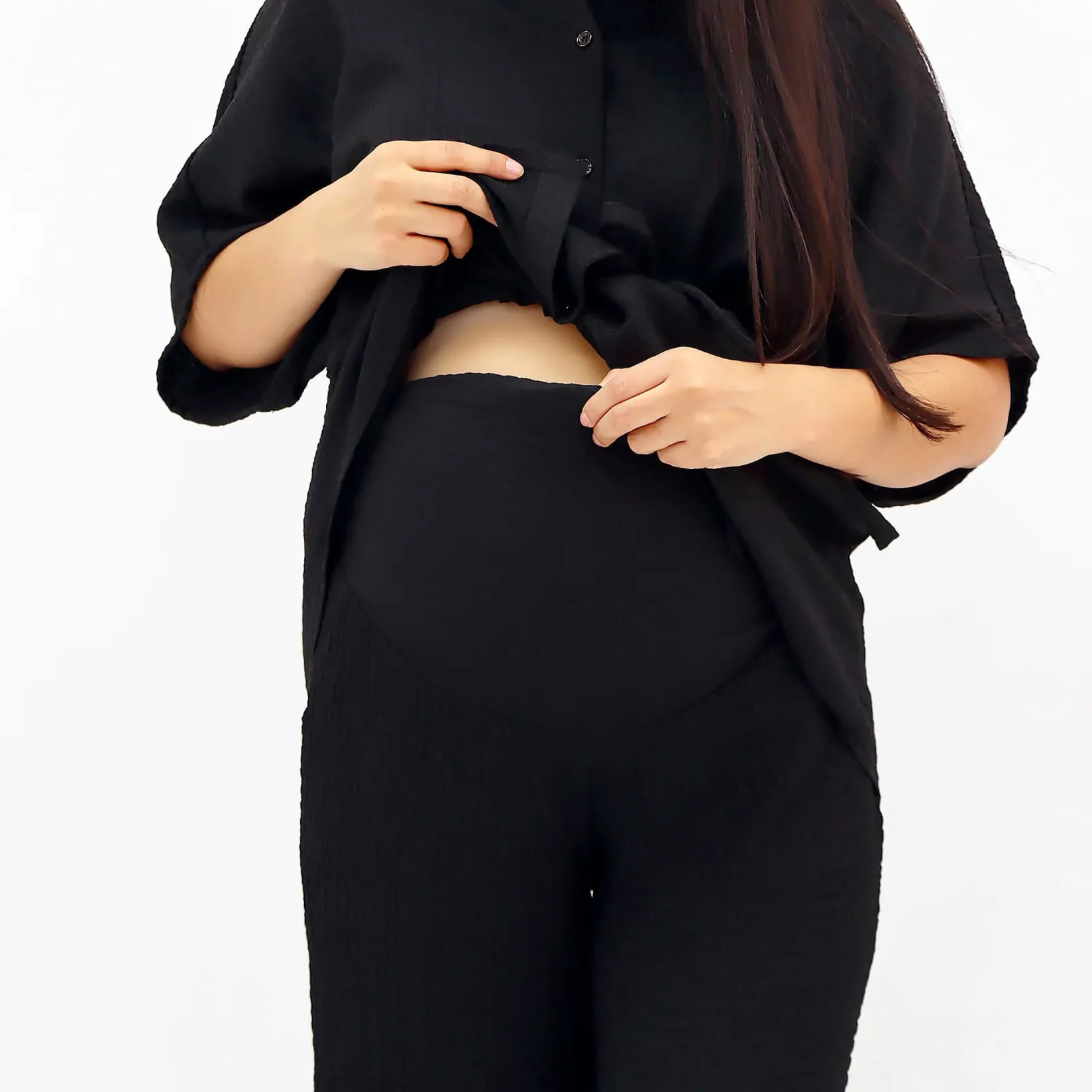Jeans & Pants>Bella Maternite Lounge Maternity Pants Black