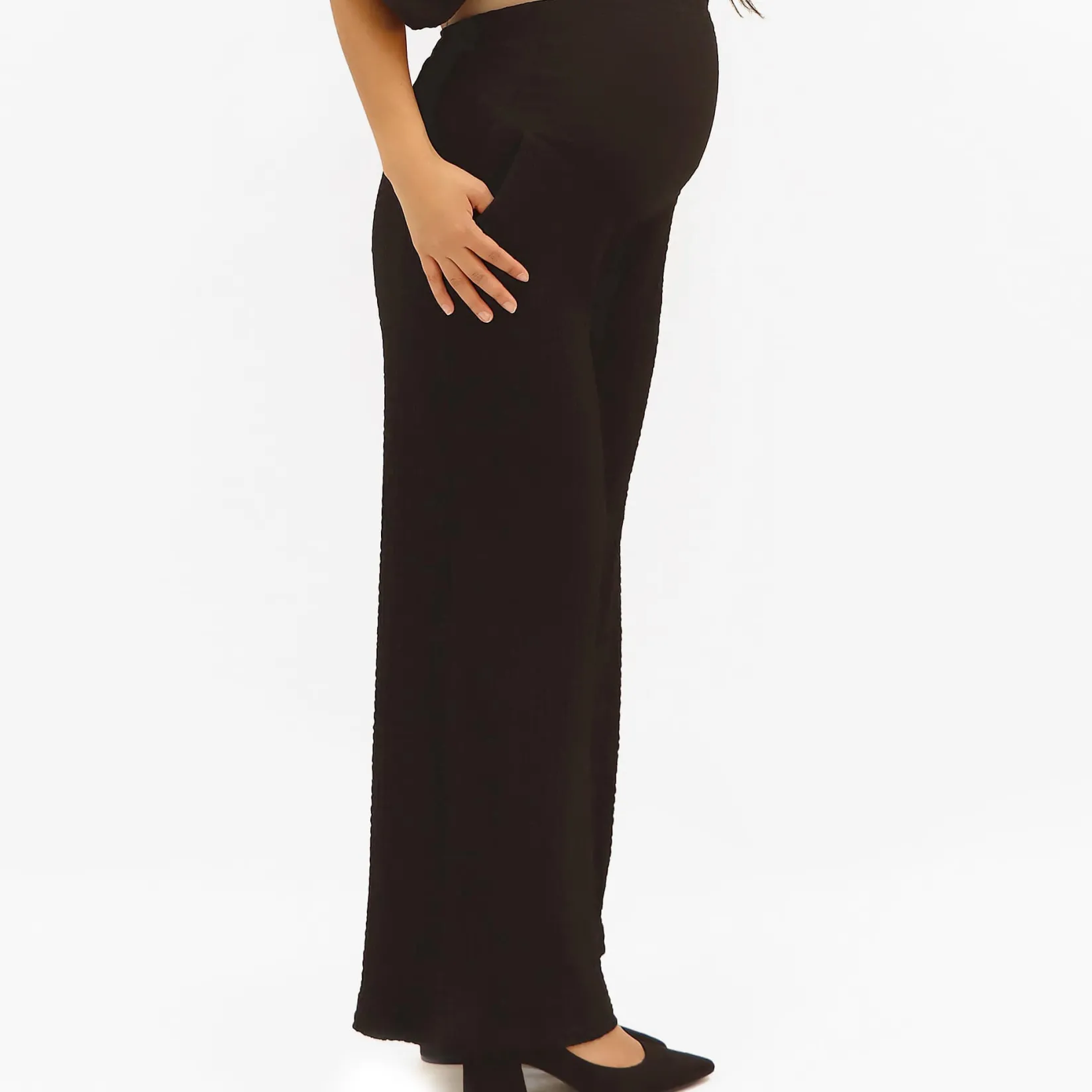 Jeans & Pants>Bella Maternite Lounge Maternity Pants Black