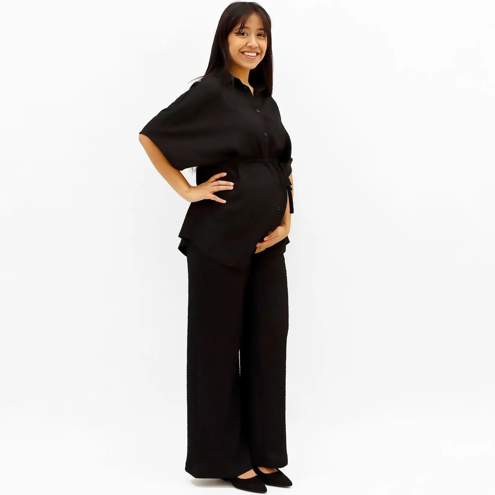 Jeans & Pants>Bella Maternite Lounge Maternity Pants Black
