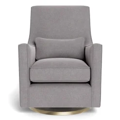 Discount Luca Rocking and Swivel Chair - Pebble Grey / Gold Gliders & Rocking Chairs|Gliders & Rocking Chairs