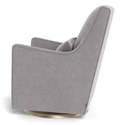 Discount Luca Rocking and Swivel Chair - Pebble Grey / Gold Gliders & Rocking Chairs|Gliders & Rocking Chairs