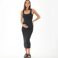 Dresses, Skirts & Jumpsuits>Ripe Luxe Knit Contour Dress Black