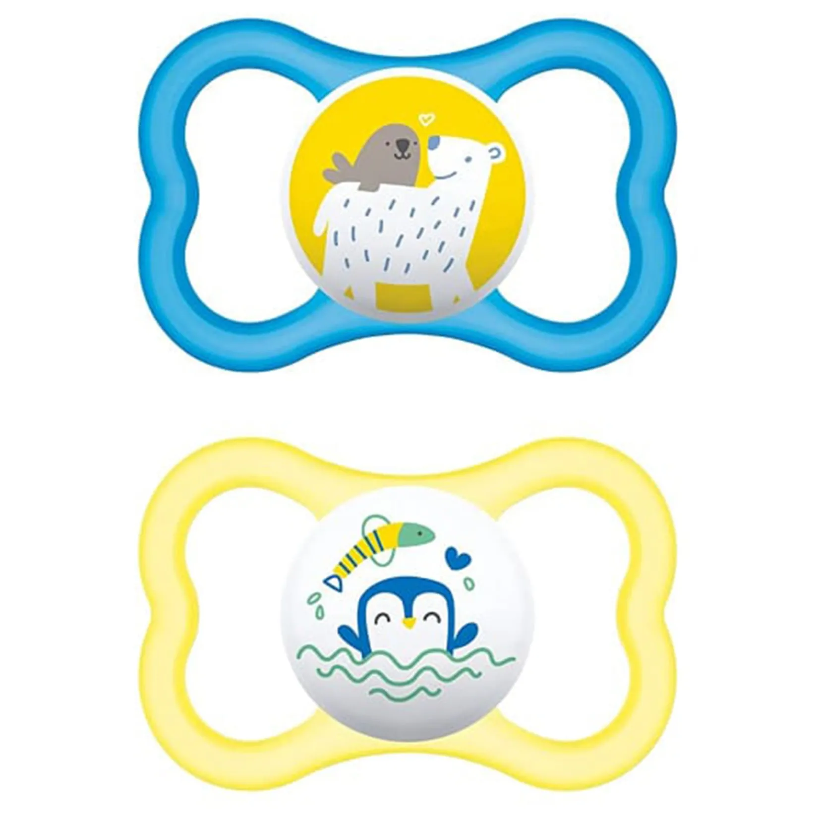Pacifiers & Clips|Pacifiers & Clips>Mam Baby 6m+ Sensitive Skin Air Orthodontic Pacifier (2) - Blue