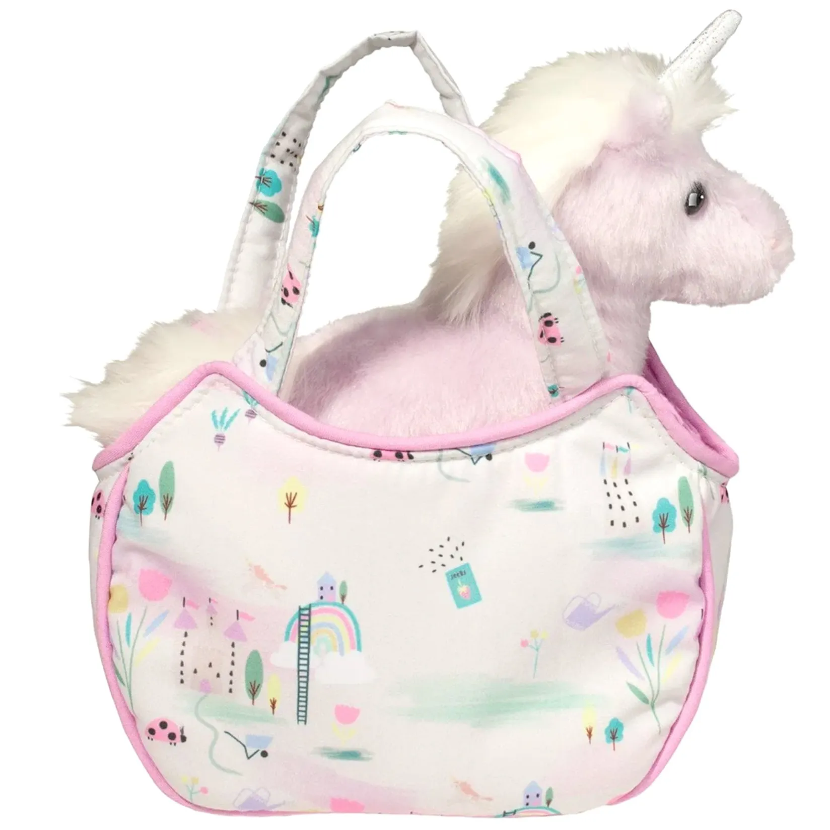 Online Magical World Sassy Sak with Purple Unicorn Plush Toys