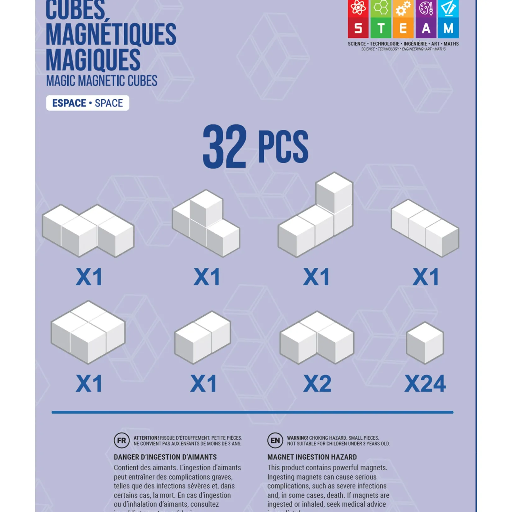 Assembly & Construction>Bebe Confort Magnetic Cube Set - Space