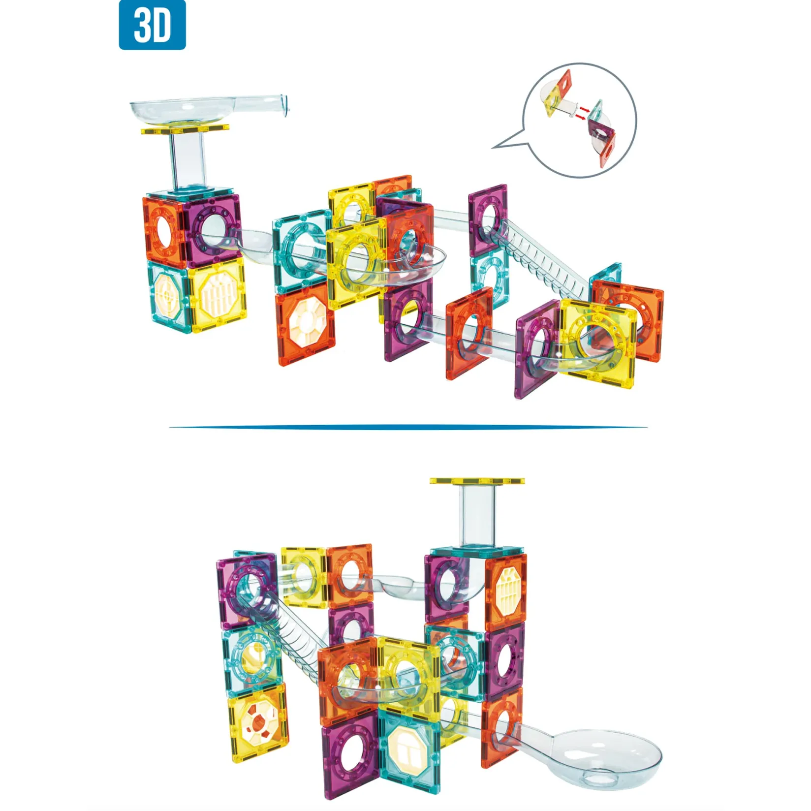 Sale Magnetic Tiles Rainbow Set Kids Assembly & Construction