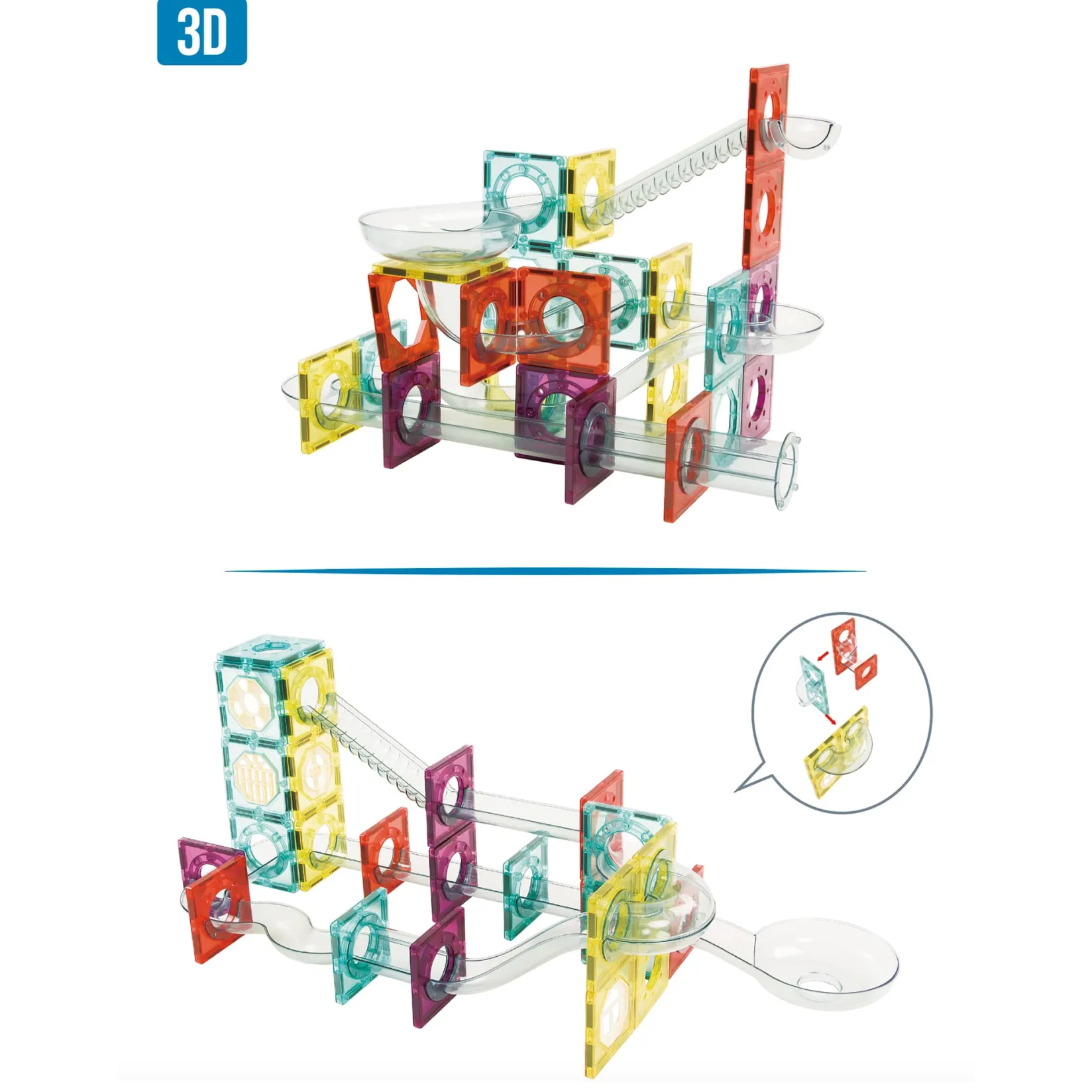 Sale Magnetic Tiles Rainbow Set Kids Assembly & Construction