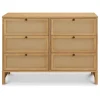 Outlet Margot 6-Drawer Dresser - Honey Storage Furniture