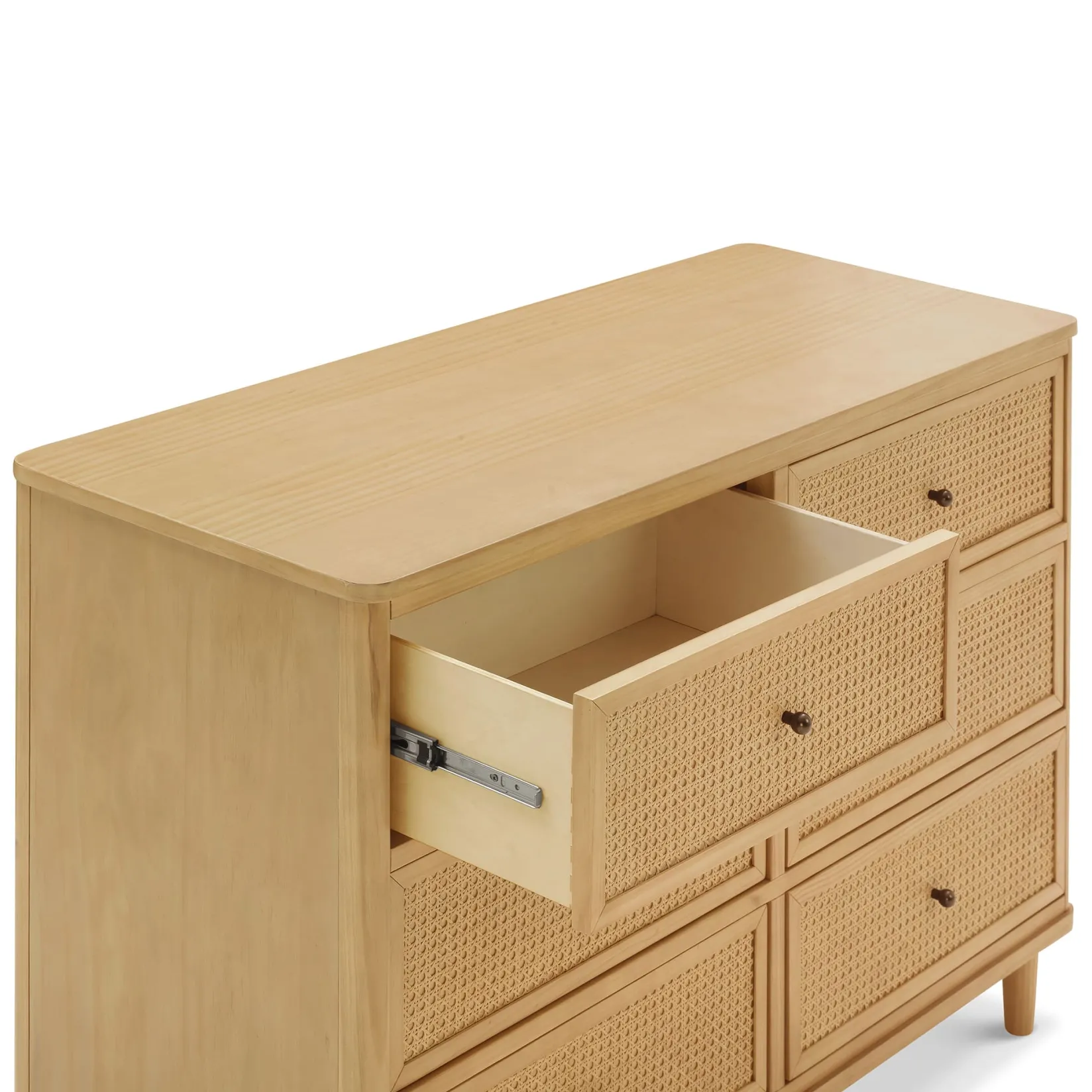 Storage Furniture>Namesake Marin with Cane 6 Drawer Assembled Dresser - Honey and Honey Cane
