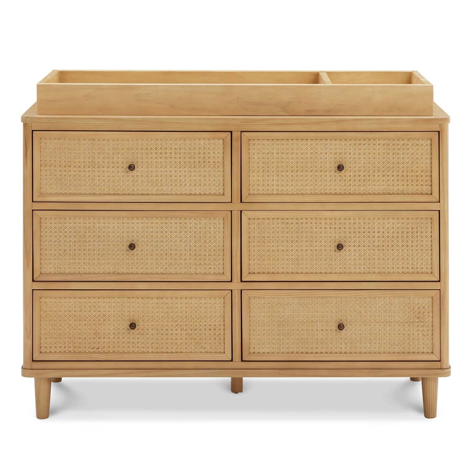 Storage Furniture>Namesake Marin with Cane 6 Drawer Assembled Dresser - Honey and Honey Cane