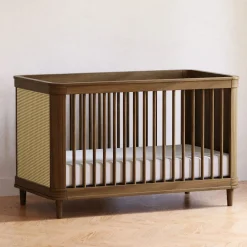 Cribs & Mattresses|Cribs & Mattresses>Namesake Marin with Cane 3-in-1 Convertible Crib - Walnut